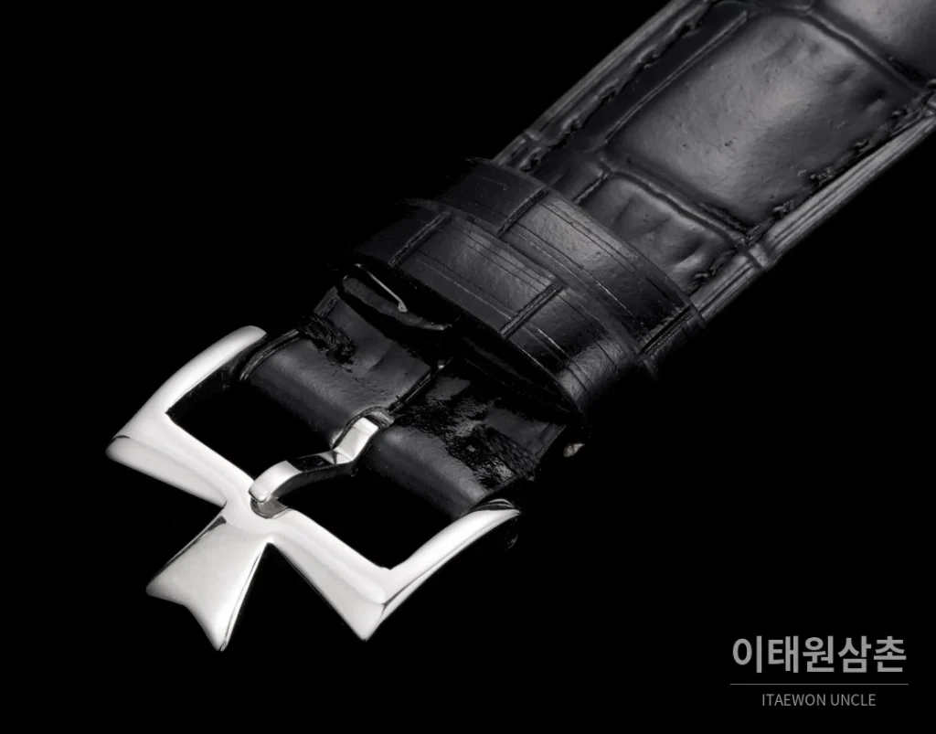 바쉐론콘스탄틴 패트리모니 316L 스틸 레더 오토매틱 40mm 화이트 다이얼