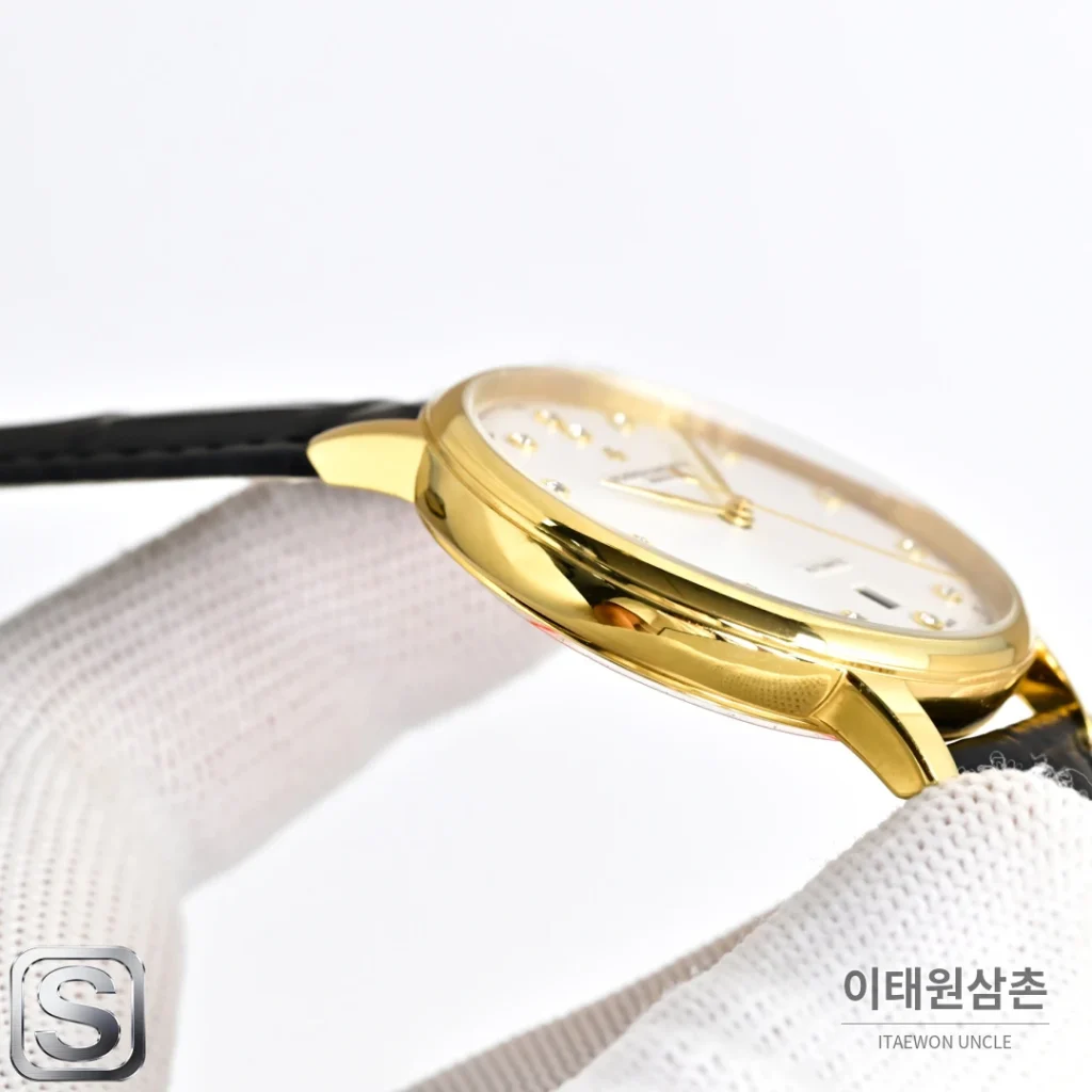 바쉐론콘스탄틴 패트리모니 오토매틱 40mm 화이트 다이얼 브라운 가죽 스트랩 로즈골드 베젤