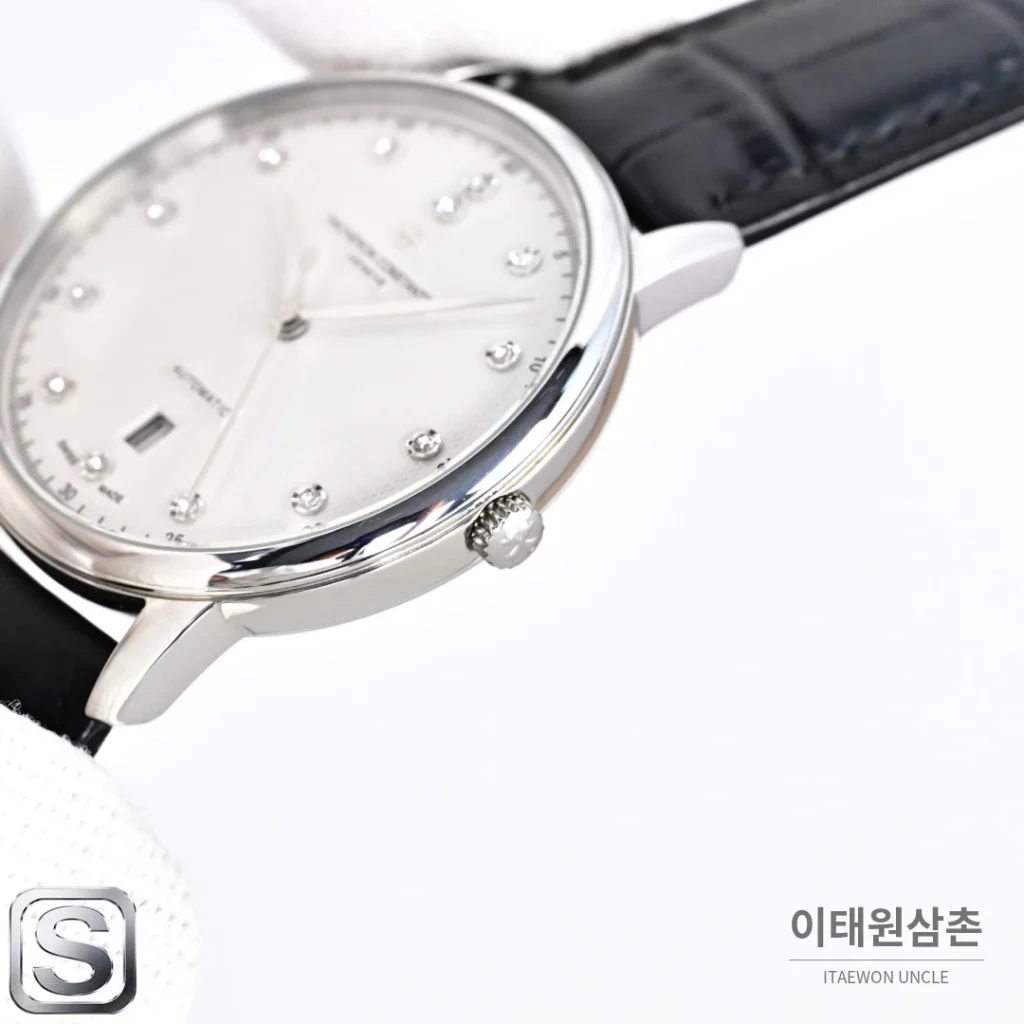 바쉐론콘스탄틴 패트리모니 오토매틱 40mm 화이트 다이얼 블랙 가죽 스트랩 (2)