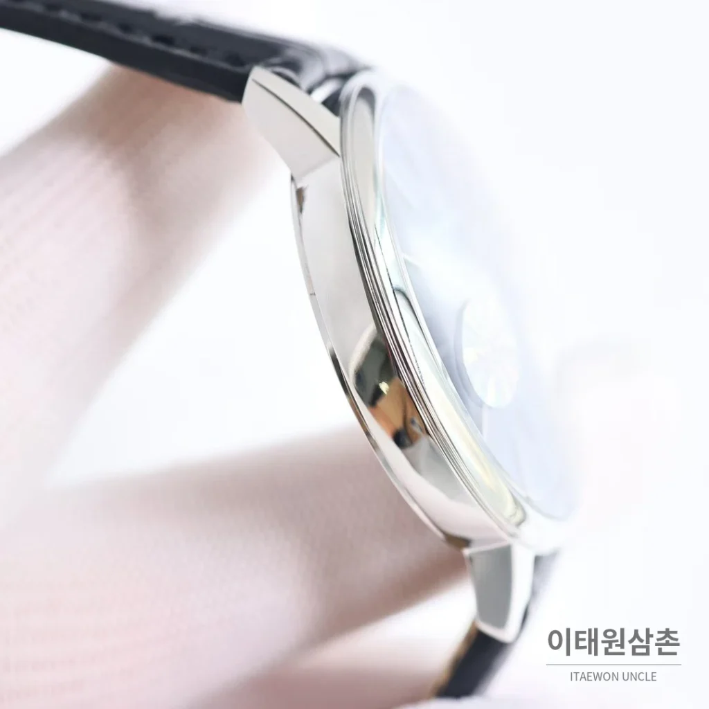 바쉐론콘스탄틴 패트리모니 셀프와인딩 데이트 오토매틱 40mm 85180 블루 다이얼 블랙 가죽 스트랩