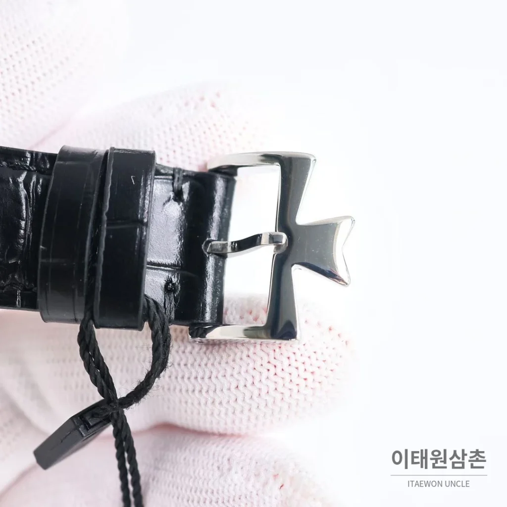 바쉐론콘스탄틴 패트리모니 셀프와인딩 데이트 오토매틱 40mm 85180 블루 다이얼 블랙 가죽 스트랩