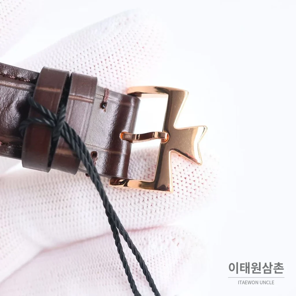 바쉐론콘스탄틴 패트리모니 셀프와인딩 데이트 오토매틱 40mm 85180 블랙 다이얼 브라운 가죽 스트랩 로즈골드 베젤