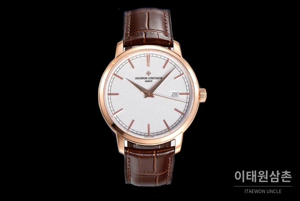 바쉐론콘스탄틴 트래디셔널 18K 로즈골드 실버다이얼 오토매틱 40mm (2)