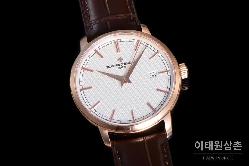 바쉐론콘스탄틴 트래디셔널 18K 로즈골드 실버다이얼 오토매틱 40mm (2)