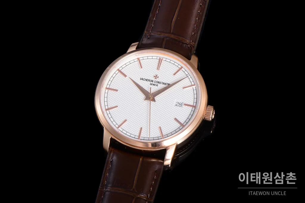 바쉐론콘스탄틴 트래디셔널 18K 로즈골드 실버다이얼 오토매틱 40mm (2)
