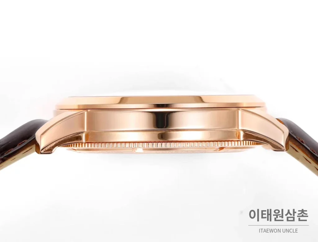 바쉐론콘스탄틴 트래디셔널 실버다이얼 투르비용 수동 시계 42mm 89000/000R-9655 브라운 가죽 스트랩