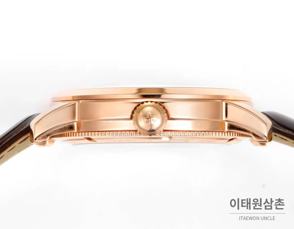바쉐론콘스탄틴 트래디셔널 실버다이얼 투르비용 수동 시계 42mm 89000/000R-9655 블랙 가죽 스트랩