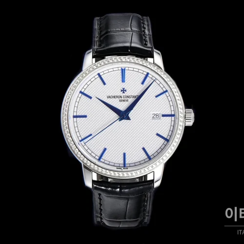바쉐론콘스탄틴 트래디셔널 스틸 실버다이얼 오토매틱 40mm 블랙 가죽 스트랩 실버 베젤 (2) 바쉐론콘스탄틴 트래디셔널 스틸 실버다이얼 오토매틱 40mm 블랙 가죽 스트랩 실버 베젤 (2)