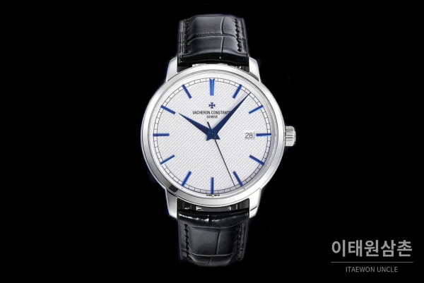 바쉐론콘스탄틴 트래디셔널 스틸 실버다이얼 오토매틱 40mm 블랙 가죽 스트랩 (2) 바쉐론콘스탄틴 트래디셔널 스틸 실버다이얼 오토매틱 40mm 블랙 가죽 스트랩 (2)