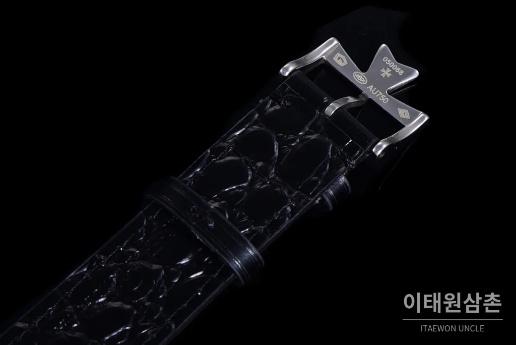 바쉐론콘스탄틴 트래디셔널 스틸 실버다이얼 오토매틱 40mm 블랙 가죽 스트랩