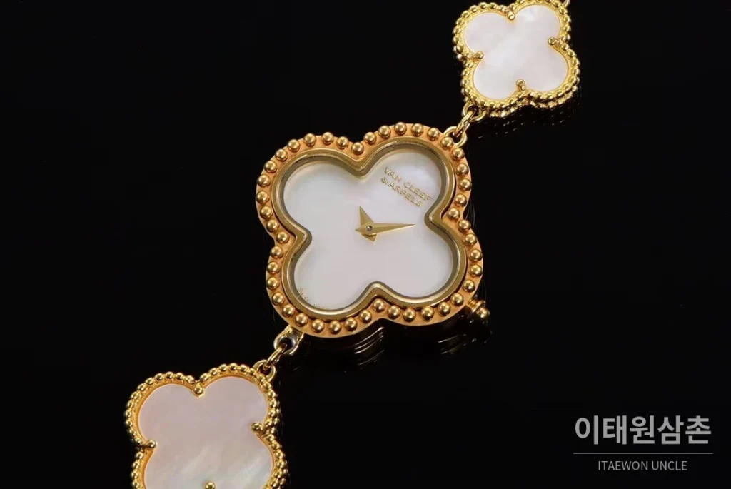 반클리프아펠 알함브라 자개다이얼 다이아 쿼츠 워치 27mm