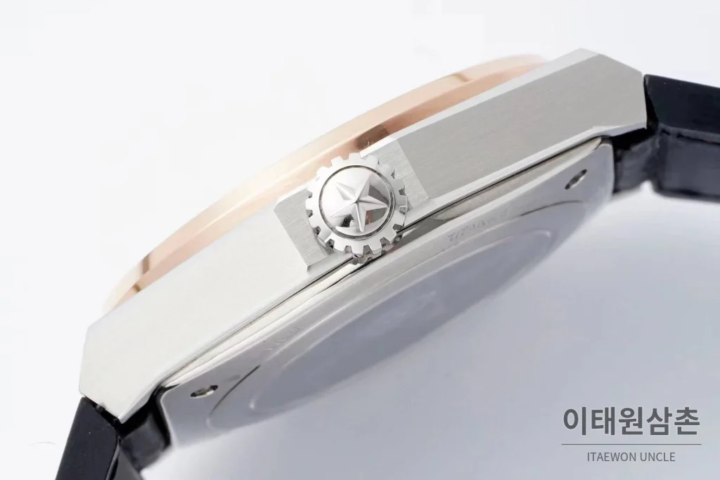 제니스 디파이 스켈레톤 스틸 스타다이얼 오토매틱 41mm 브라운 가죽 스트랩 로즈골드 베젤
