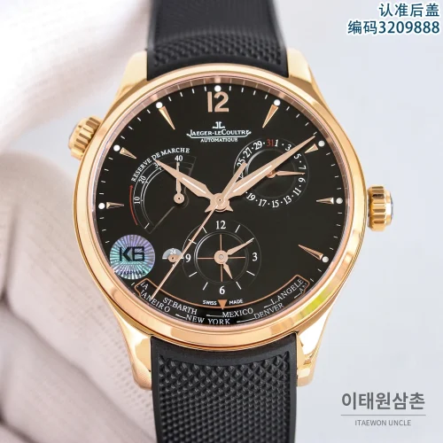 제니스 마스터 오토매틱 42mm 블랙 다이얼 블랙 러버 스트랩 로즈골드 베젤 제니스 마스터 오토매틱 42mm 블랙 다이얼 블랙 러버 스트랩 로즈골드 베젤