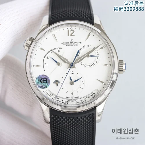 제니스 마스터 오토매틱 42mm 화이트 다이얼 블랙 러버 스트랩 제니스 마스터 오토매틱 42mm 화이트 다이얼 블랙 러버 스트랩