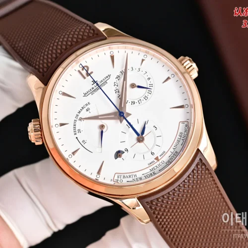 제니스 마스터 오토매틱 42mm 화이트 다이얼 브라운 러버 스트랩 로즈골드 베젤 제니스 마스터 오토매틱 42mm 화이트 다이얼 브라운 러버 스트랩 로즈골드 베젤