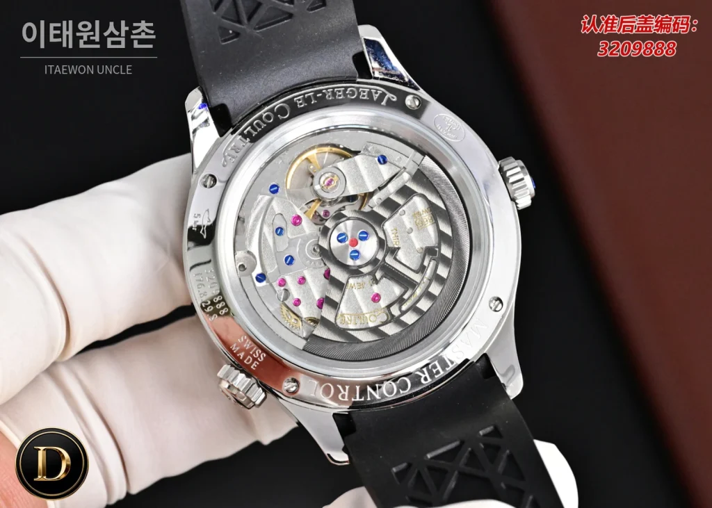 제니스 마스터 오토매틱 42mm 블랙 다이얼 블랙 러버 스트랩