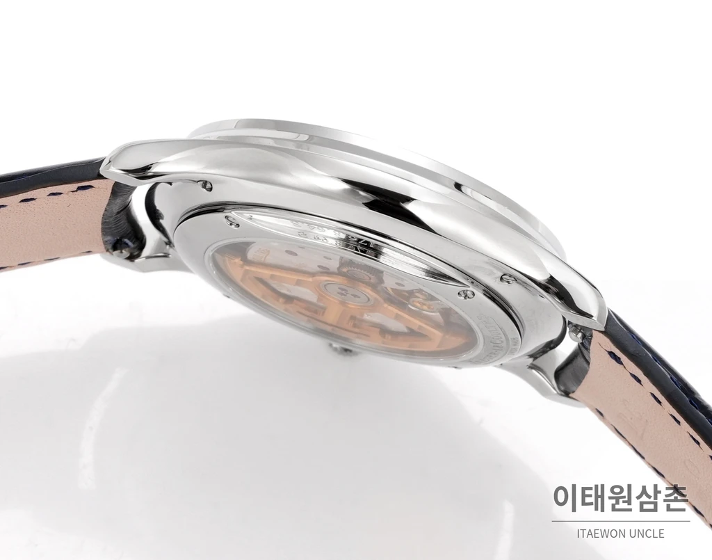 제니스 마스터 울트라 싱 오토매틱 39mm 블루 다이얼 네이비 가죽 스트랩